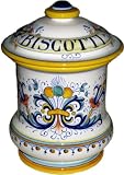 Ricco Deruta Italian Ceramic Biscotti Cookie Jar