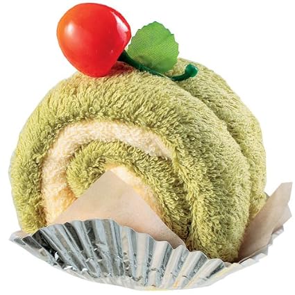 Green Tea Cut Roll Towel Cake with Magnet (Set of 3)