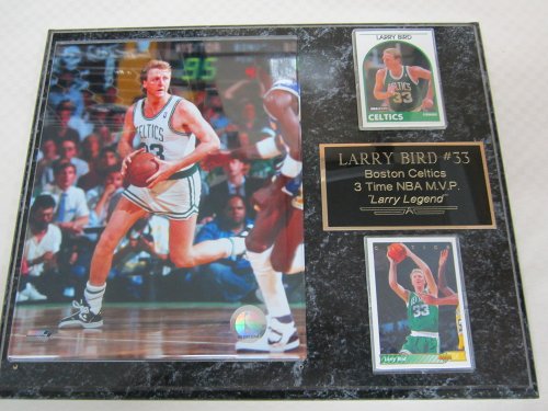 Boston Celtics Larry Bird 2 Card Collector Plaque