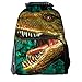 Skymoon Children's 3D Animal Dinosaur School Backpacks (16 Inch,Green Dinosaur)