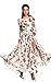 FINEJO Women's Summer Elegant Floral Slim Beach Casual Long Maxi Dres