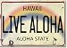Live Aloha License Plate - Hawaiian Art Collectible Refrigerator Magnet