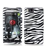 Black / White Zebra Design Crystal Hard Skin Case Cover for For Motorola Dr ....
