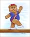 Sports Bear Gymnast Star - Childrens Wall Art, Kids Wall Art, Nursery Wall Art