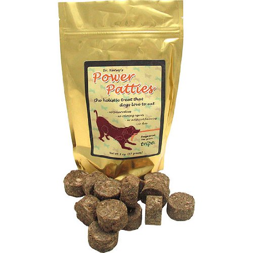 Frozen Dog Food:Dr. Harvey's Freeze-Dried Green Tripe Power Patties Dog Treats, 3oz