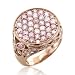 14k Pink Gold Round Disc Natural Fancy Pink Diamond Ring - 2.05 carat