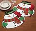 Snowman Christmas Napkin Holding Placemats, 4Pc