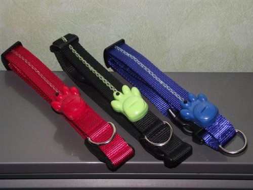 Hundehalsband Rot mit rote LED Schlauch