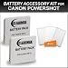 2 NB-6L Batteries Power Kit for Canon Powershot D10, D20, SX240 HS, SX260 HS, Canon Elph 500 HS, S90, S95, SD4000 IS, SD3500, SD1300 IS, SD980 IS, SD1200 IS Kit Includes 2 Replacement NB6L Batteries + Screen Protectors