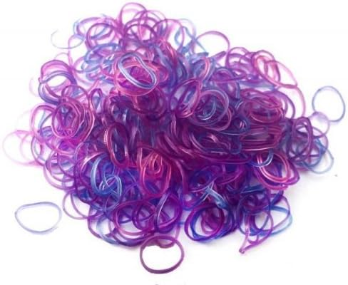 ETHAHE 200pcs Ultraviolet UV Magic Color Changing Loom Refill Rubber Bands Pack with 24 S-Clips &amp; 1 Hook