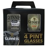 4 Guinness Pub Pint Glass Glasses Bar 1759 Extra Stout