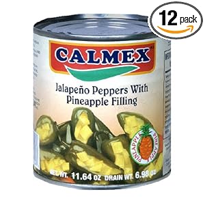 Calmex Stuffed Jalepe?os with Pineapple, 11.64-Ounce Units (Pack of 12) by Calmex