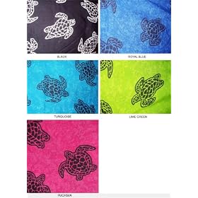 Sarong Wrap - Honu  Full Size Hawaiian Aloha Island Pareo - Versatile Cover Up for Men & Women