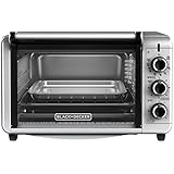 BLACK+DECKER TO3210SSD Countertop Convection Toaster Oven, Silver
