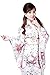 CNS Kimono Robe [ White Cherry Blossoms Design ] Japanese Traditional Costume