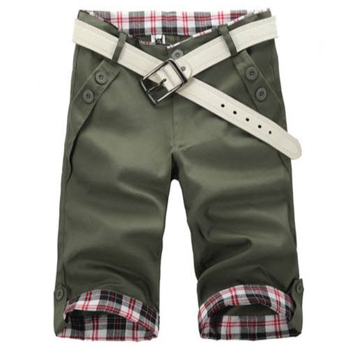 Trousers Casual Short Pants for Men Leisure Casual Short Trousers Men (Color : Army Green, Size : XL)