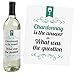 Wine Not? - Funny Gift for Women and Men - Wine Bottle Label Stickers - Set of 4