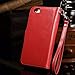 iPhone 6 Plus Wallet Case, Roybens 9 Card Slot PU Leather Wallet Case 2 in 1 Magnetic Detachable Back Cover Flip Case with Wrist Strap For Apple iPhone 6 6s Plus (5.5) Red