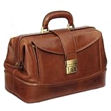 Maxwell Scott - Valise de Gladstone en cuir marron clair de luxe (DonniniS)