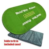 Trademark Poker Three-Fold Texas Hold'em Poker Tabletop