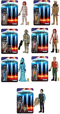 Fifth Element Straps Leeloo, Zorg, Mangalore, Korben, Ruby Rhod, Leeloo, Diva Plavalaguna ReAction 3 3/4-Inch Retro Action Figures Set of 7