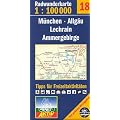 Fahrradkarte Radkarte M�nchen Allg�u Lechrain Ammergebirge 1:100.000