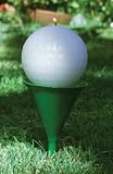 Golf Ball Citronella Wax Candle with Metal Tee Garden Stake Set