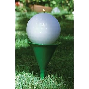 Golf Ball Citronella Wax Candle with Metal Tee Garden Stake Set Golf Ball Citronella Wax Candle with Metal Tee Garden Stake Set