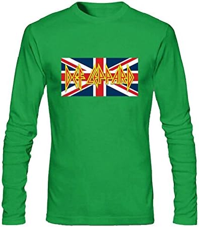 sqin Design Def Leppard Drummer Allen Long Sleeve T-Shirts for Young 100% Cotton Forest Green L