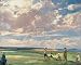 Lady Astor Playing Golf At North Berwick - Sir John Lavery Art Print Poster 34 x 28 Image