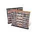 Prepac Oak Triple Width Wall Media (DVD,CD,Games) Storage Rack