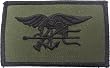 Olive Drab Subdued US Navy Seals Patch w/ Emblem