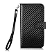 Cellularvilla Wallet Case for BLU Studio 5.5 D610a Pu Leather Wallet Card Flip Open Pocket Case Cover Pouch (Carbon Fiber Black)