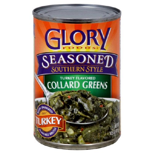 Glory Foods Seasoned Collard Greens with Smoked Turkey, 14.5-Ounce (Pack of 12) by Glory Foods
