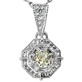 Antique Canary Diamond Pendant