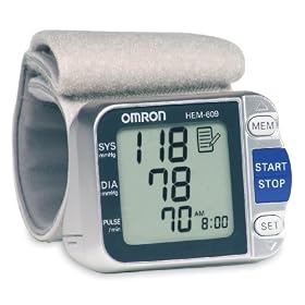Omron Healthcare HEM-609 Portable Wrist Blood Pressure Monitor with IntelliSense
