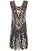 PrettyGuide Women's 1920s Gatsby Sequin Art Deco Scalloped Hem Inspired Flapper Dress