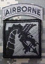 18th A/B Reverse Field Patch w Airborne Tab Foliage Green