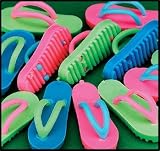 48 mini flip flop sandal erasers (pinata filler toys , luau party favors)