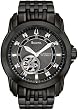 Bulova #96D103 Men's Black IP Partial Skeleton Automatic Watch