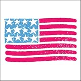 American Flag T-Shirt (Girls), White, Large