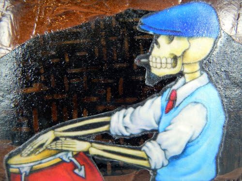 De La Luna Conga Player Drummers Brown Leather Bilfold Wallet