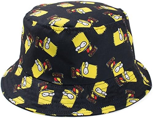 Cartoon Character Pattern Printing Bucket Hats Fisherman Hat Sun Hat (Tongue out styles)