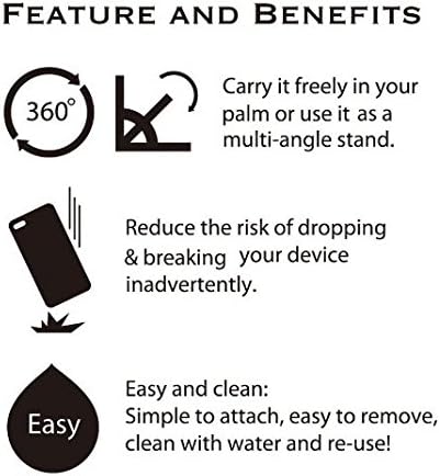 Smart Ez Finger Smart Phone Mount , Tablet Holder and Stand Ring for Iphone6 Plus Galaxy S5 Nokia Lumia (White)