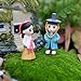 2 Pairs Miniature Dollhouse Bonsai Craft Fairy Garden Glass Vase Korean Lovers Decor