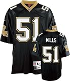 Sam Mills Black Reebok NFL Premier 1987 Throwback New Orleans Saints Jersey - Medium