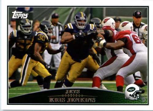 2009 Topps NFL Football Card # 93 Kris Jenkins New York Jets - Mint Condition & Shipped In A Protective Screwdown Display Case!