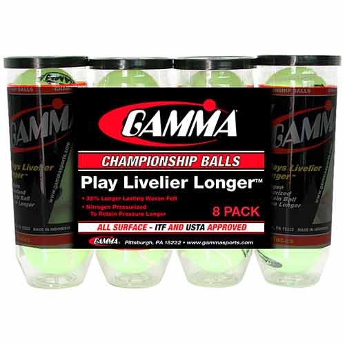 Gamma Championship Tennis Ball - 8 Pack