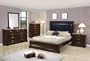 Andrea 4PC Queen Size Bedroom Group in Dark Oak Finish! Marble Top! Includes the TV Dresser!