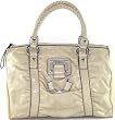 Guess Koi Handbag in Stone (Woven Handles) (GUESS HANDBAGS, PURSES, BAGS)